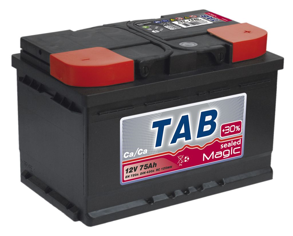 Аккумуляторы автомобильные интернет магазин. Tab Magic 189072 (75 а/ч). Аккумулятор Tab Magic 75 720a. Таб Мэджик АКБ 75. Аккумулятор таб 78 Магик.