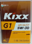 Масло моторное KIXX G1 SN/CF SAE 5W30 4л (синтетика)