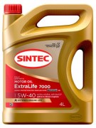 Масло моторное SINTEC ExtraLife 7000 SN/CF SAE 5W40 ACEA A3/B4 4л (полусинтетика)