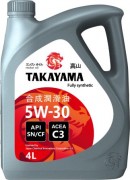 Масло моторное TAKAYAMA SN/CF C3 SAE 5W30 4л (синтетика) пластик