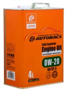 Масло моторное AUTOBACS ENGINE OIL SN/GF-5 FS 0w20 4л (синтетика) оранж