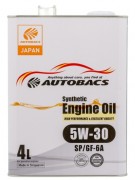 Масло моторное AUTOBACS ENGINE OIL SP/CF/GF-6A FS 5w30 4л (синтетика)