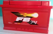 Аккумулятор FB 6СТ-74 о/п низкий (красный)