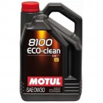 Масло моторное MOTUL 8100 Eco-clean SAE 0W30 5л (100%синтетика)