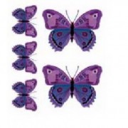 Наклейка "Бабочки-тату фиолет"(7,5х22см)