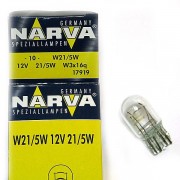 Лампа NARVA 12V W21/5W 2-х контактная бесцок.