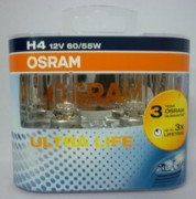 Лампа OSRAM Н4-12V 60/55W Ultra Life (3-х кратный ресурс) 2шт