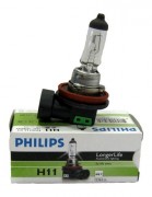 Лампа PHILIPS Н11 12V 55W Lifetime x4 LongLife Ecovision блистер