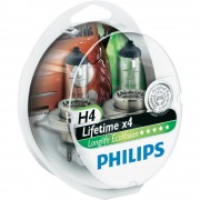 Лампа PHILIPS Н4-12V 60/55W Lifetime x4 Longlife EcoVision 2 шт